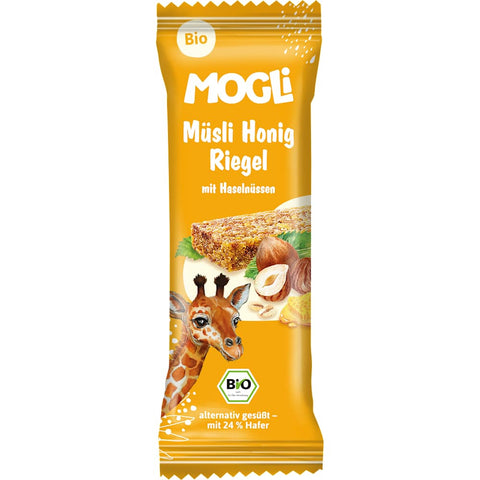 MOGLi barre muesli miel aux noisettes dès 3 ans (25 g)