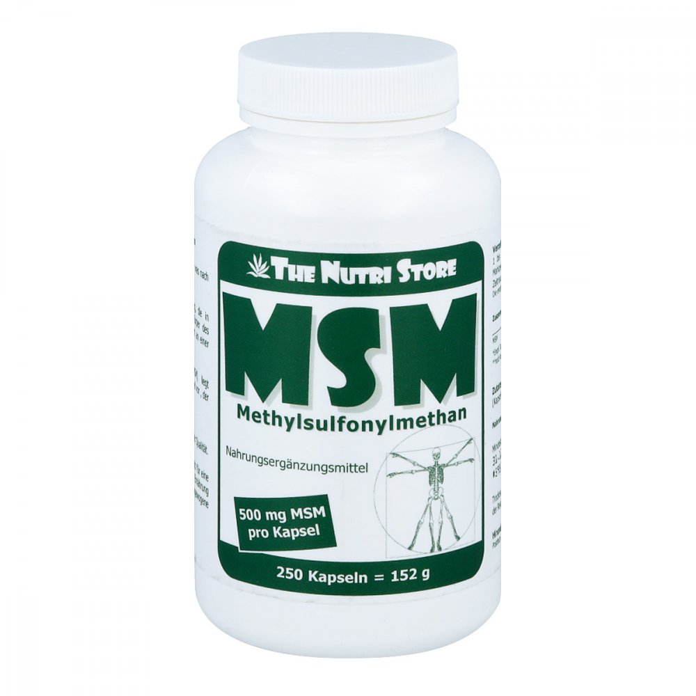 Hirundo Products MSM 500 mg méthylsulfonylméthane gélules (250 gélules)