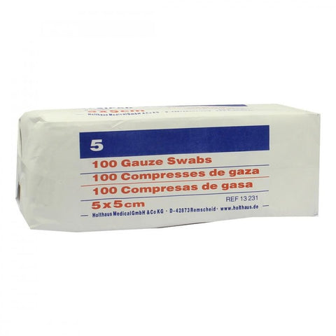 Holthaus Medical Ypsipad compresses de gaze 5x5 cm non stériles 8 plis (100 pièces)