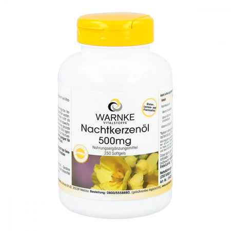 Warnke Vitalstoffe huile d'onagre 500 mg gélules (250 pièces)