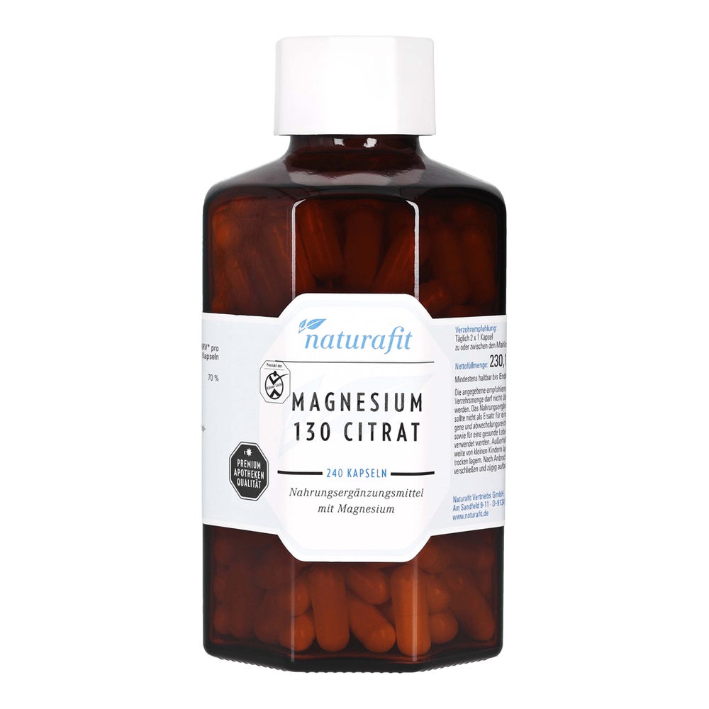 Naturafit Magnesium 130 Citr gélules (240 pièces)