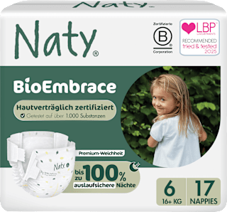 Naty BioEmbrace couches taille 6 (16+ kg), 17 pièces