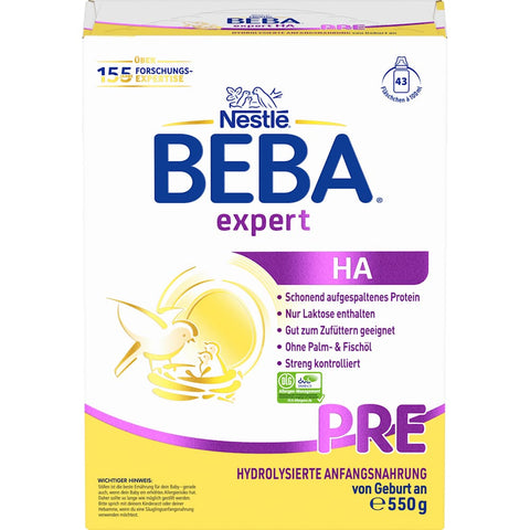 Nestlé BEBA Expert HA Pre Infant Formula from birth (550 g)