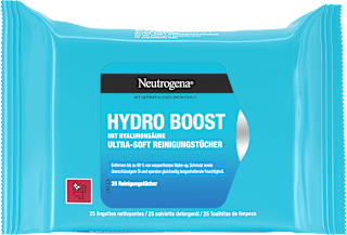 Neutrogena Hydro Boost lingettes nettoyantes avec acide hyaluronique ultra-doux (25 pièces)
