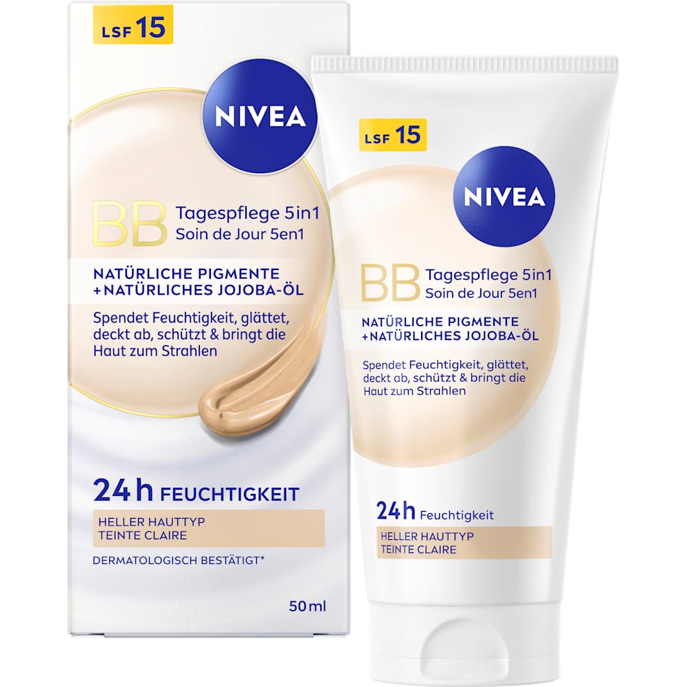 NIVEA BB crème Essentials 5in1 pour peau claire, SPF 15, 50 ml