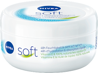 NIVEA Soft Crème hydratante en pot, format voyage, 50 ml