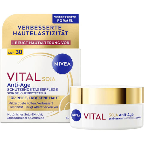 NIVEA Vital Soja Anti-Age schützende Tagespflege LSF 30 (50 ml)