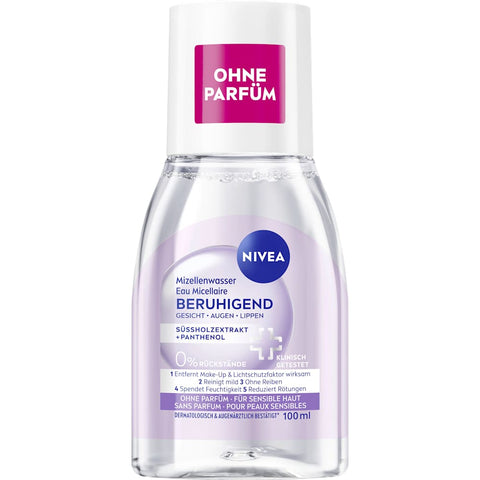 NIVEA Beruhigendes Mizellenwasser, Reiseformat (100 ml)