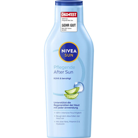 NIVEA SUN After Sun Lotion with organic aloe vera and hyaluronic acid, 400 ml