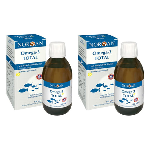 Norsan Omega 3 Total Fischöl flüssig Zitrone (2x200 ml)