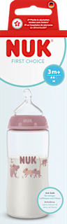 NUK First Choice Trinklernflasche, rosa, ab 3 Monate, 300 ml, 1 Stück