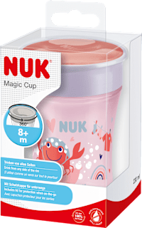 NUK Evolution Magic Cup gobelet d'apprentissage rot/lila, dès 8 mois, 230 ml, 1 pièce