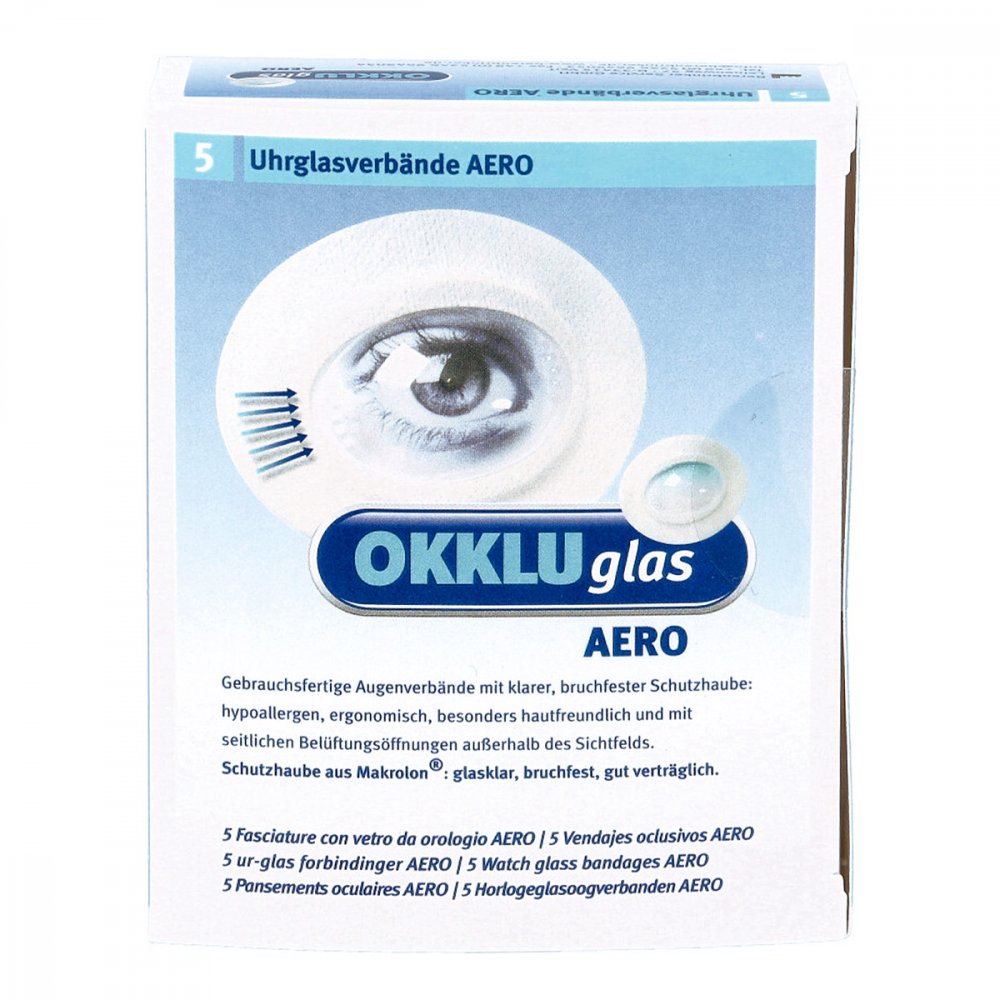 Okkluglas Aero pansement en verre de montre (5 pièces)