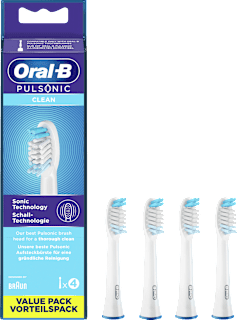Oral-B Pulsonic Clean Aufsteckbürsten, Vorteilspack (4 Stück)