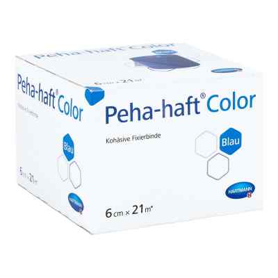 Peha-haft Color bande de fixation sans latex 6 cm x 21 m bleu (1 pièce)