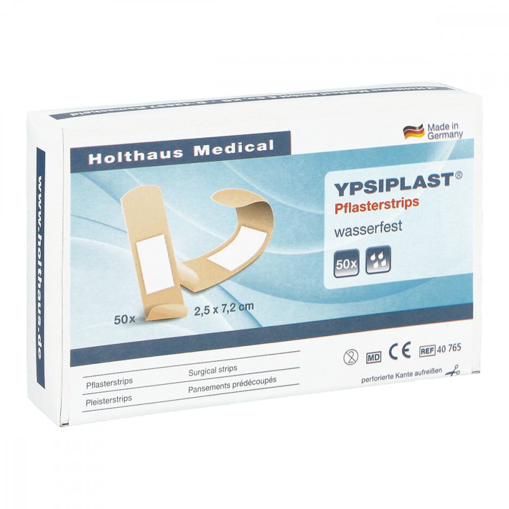 Ypsiplast bandes adhésives hydrofuges 2,5 x 7,2 cm (50 pièces)