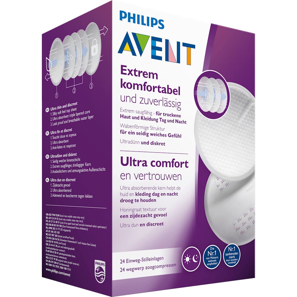 PHILIPS AVENT Coussinets d'allaitement (24 pièces)