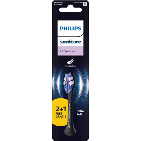 Philips Sonicare Brossettes WK S2 Sensitive noir (3 pièces)