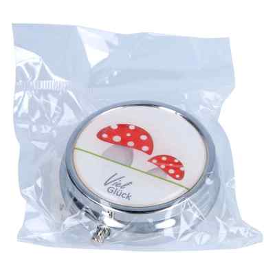 Axisis Pilulier rond métal motif bonheur assorti (1 pièce)