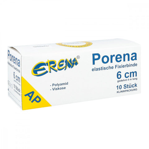 Porena bande de gaze élastique 6 cm blanche sans cellophane (10 pièces)