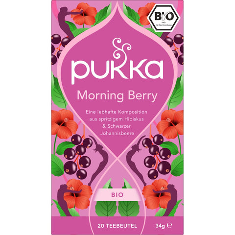 Pukka 'Morning Berry' Kräutertee mit Hibiskus und schwarzer Johannisbeere (20 Beutel), 34 g