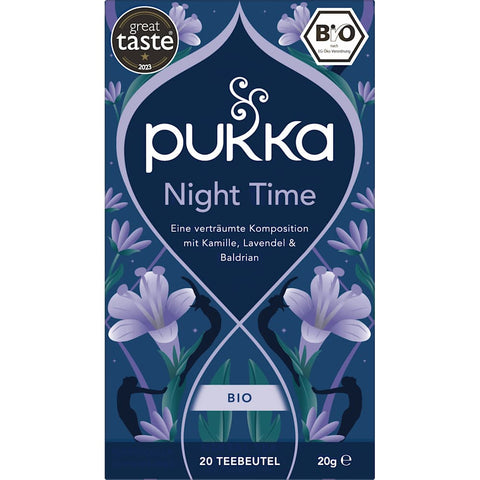 Pukka Kräutertee 'Night Time' mit Kamille, Lavendel und Baldrian (20 Beutel), 20 g