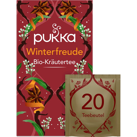 Pukka Tee 'Winterfreude' mit Ingwer, Rooibos, Orange und Sternanis (20 Beutel), 38 g