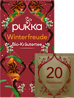 pukka tisane 'Winterfreude' au gingembre, rooibos, orange et anis étoilé (20 sachets), 38 g