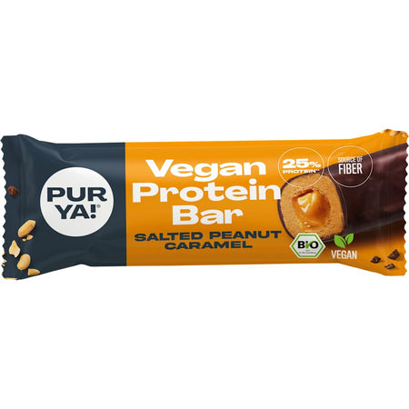 PURYA! barre protéinée vegan aux cacahuètes salées et au caramel (45 g)