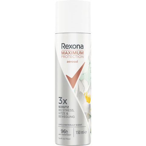 Rexona Maximum Protection Antiperspirant Deodorant Spray Lime & Waterlily Scent (150 ml)