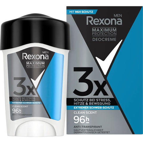 Rexona Men Maximum Protection Antitranspirant-Creme Clean Scent (45 ml)