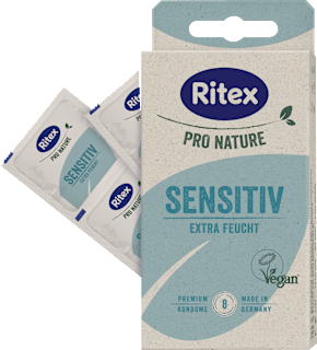 Ritex Pro Nature Sensitiv préservatifs, largeur 53 mm, 8 pièces