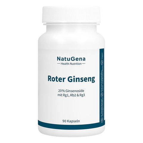 NatuGena Panax Ginseng rouge 20% ginsénosides vegan (90 gélules)
