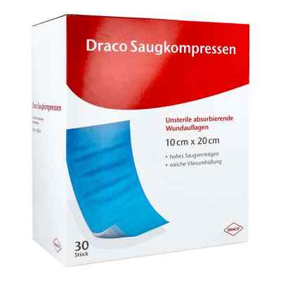 Draco Saugkompressen unsteril 10x20 cm (30 Stück)