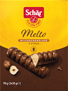 Schär Melto barre chocolatée au lait sans gluten (3 pièces, 90 g)