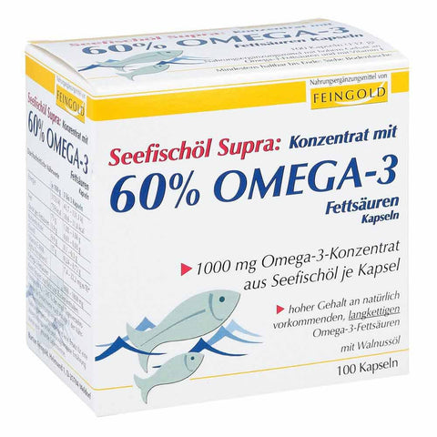 Burton Feingold Supra Fischöl mit 60 % Omega-3-Fettsäuren Weichkapseln (100 Stück)