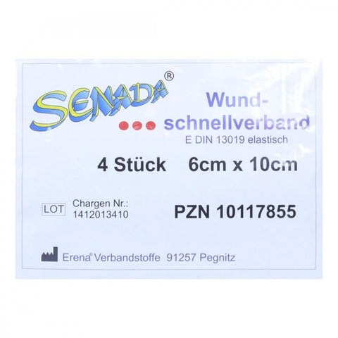 Senada Schnellverband 6x10 cm (4 Stück)