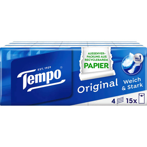 Tempo Taschentücher (15x10 Stück), 150 Stück