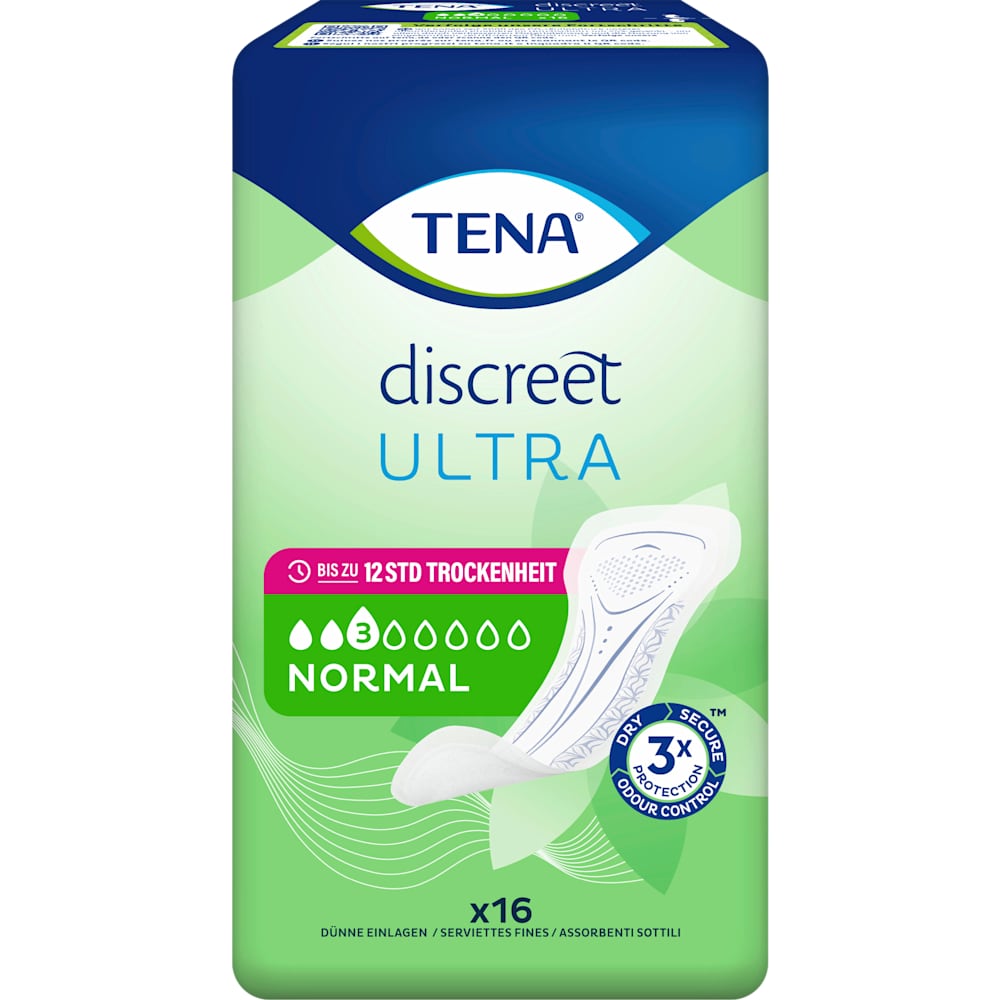 TENA Discreet protections pour incontinence Ultra Normal (16 pièces)