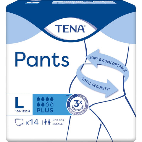 TENA Pants Inkontinenz Plus Größe L, Vorteilspackung (4x14 Stück), 56 Stück