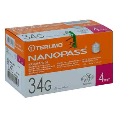 Terumo Nanopass 34 aiguille pour stylo 34g 0,18x4mm (100 pièces)