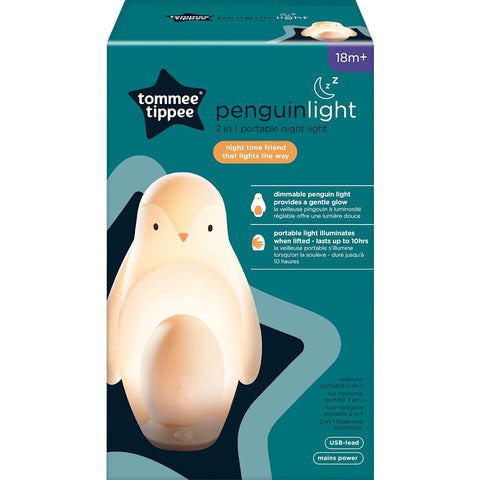 Tommee Tippee Tragbares 2-in-1 Pinguin-Nachtlicht (1 Stück)
