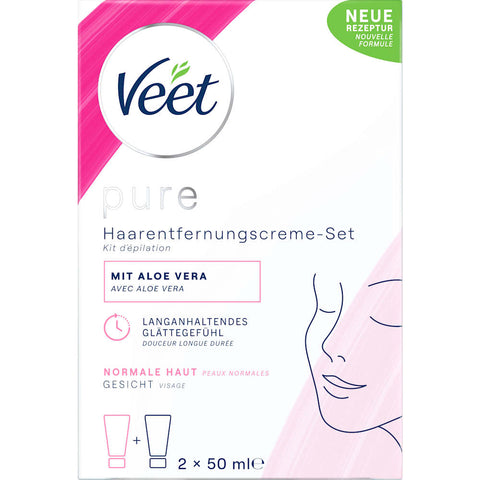 Veet Enthaarungscreme-Set für das Gesicht (2 x 50 ml), 100 ml