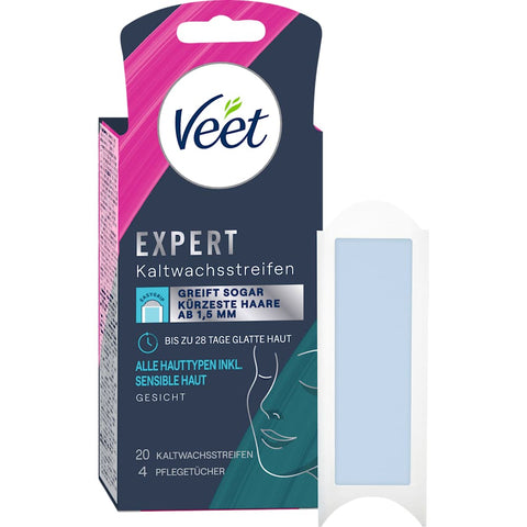 Veet Expert Kaltwachsstreifen für das Gesicht (20 Stück)