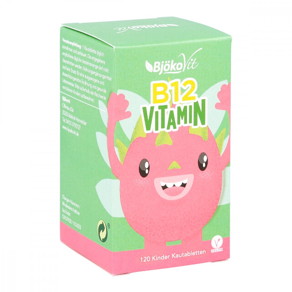 Kolbe Nutrition Comprimés à croquer Vitamine B12 pour enfants végétaliens (120 comprimés)