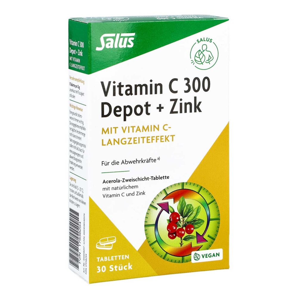 Salus Vitamin C30 0 Depot+zink comprimés (30 comprimés)
