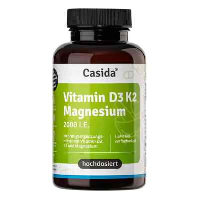 Casida Vitamin D3 K2 Magnesium Kapseln 2000 I.E. – Hochdosiertes D3, K2 und Magnesium (90 Kapseln)