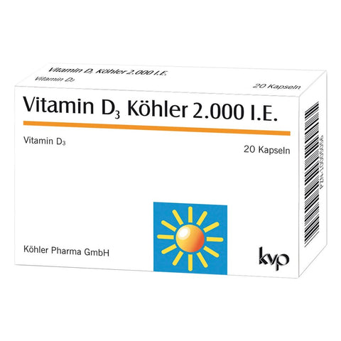 Vitamin D3 Köhler 2.000 I.E. Kapseln (20 Stück)