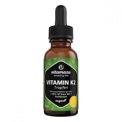 Vitamaze Vitamin K2 MK7 Tropfen hochdosiert vegan (50 ml)