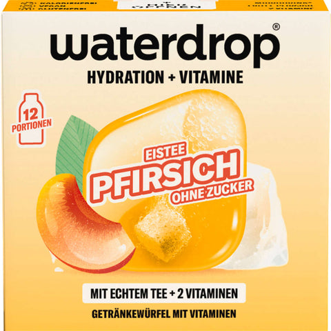 waterdrop Microdrink cubes de boisson thé glacé à la pêche (12 pièces), 25,2 g